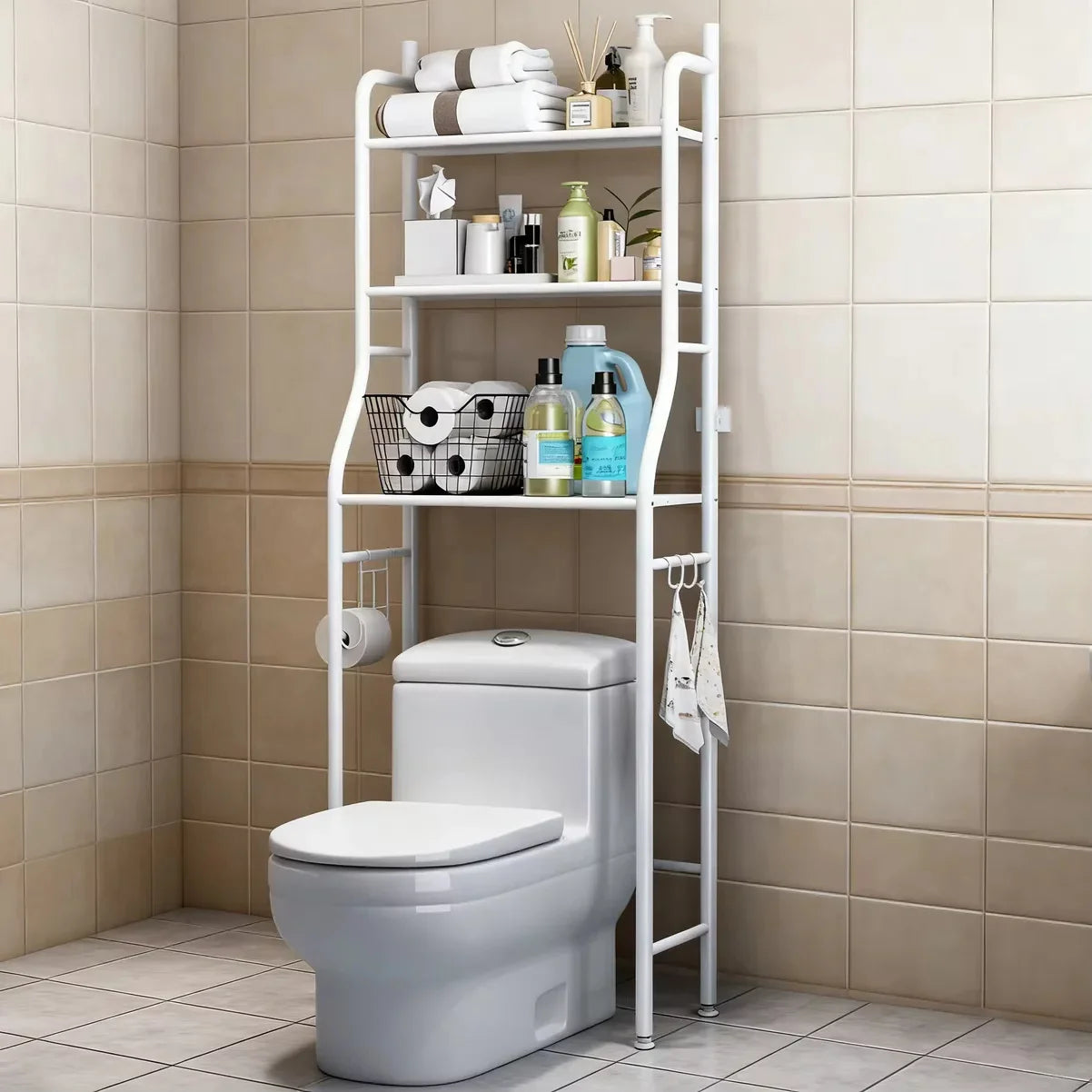 Optimisez chaque centimètre de votre salle de bain grâce à cette étagère intelligente.