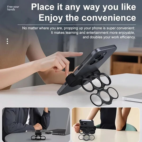 Grip Métallique 3 Anneaux - Support & Confort Anti-Douleur