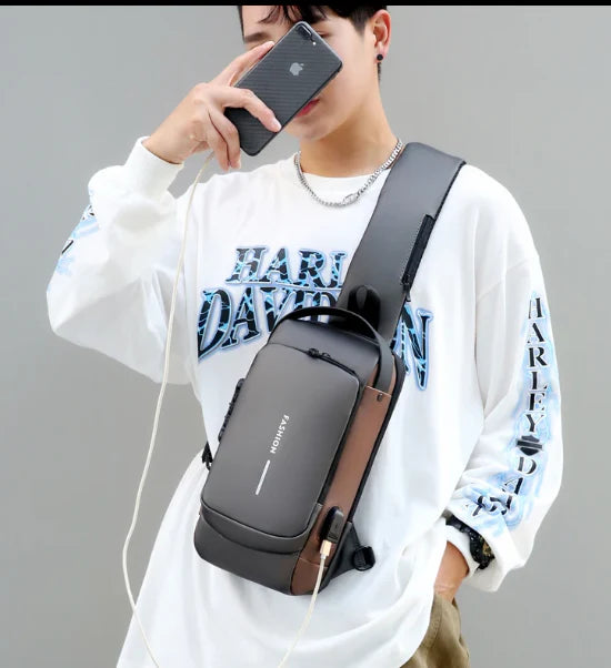 Sacoche bandoulière Anti-vol USB Bj