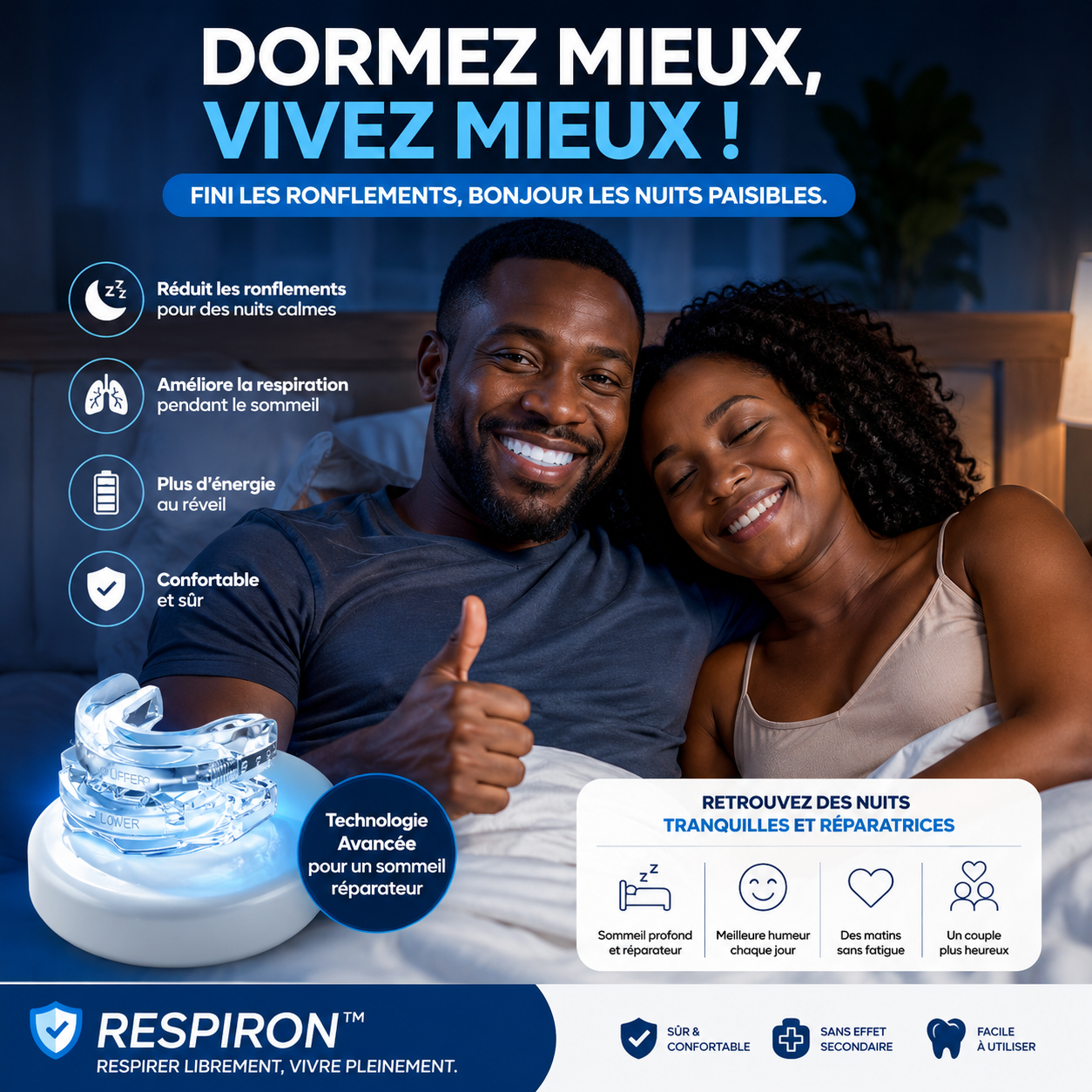 STOP-RONFLEMENT™: un sommeil sans déranger