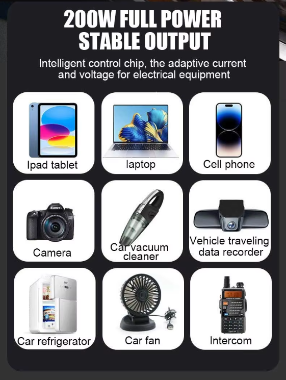 Convertisseur de puissance voiture multifonction 12V vers 220V