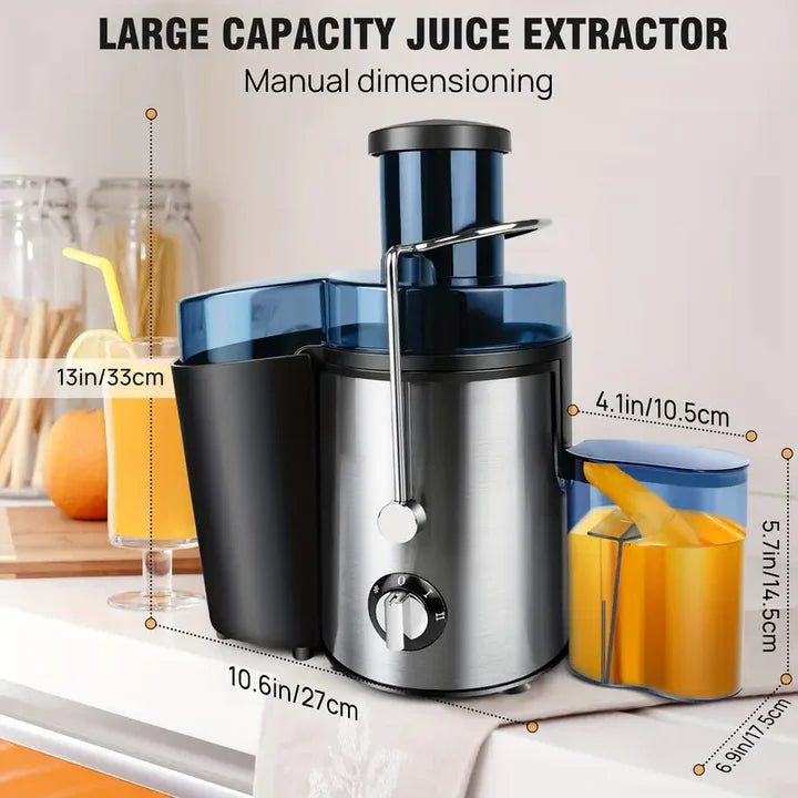 Extracteur de Jus&Légumes – Jus Fait Maison 100% Naturel, Parfait pour Enfants & Régimes Santé (Stock très limité - juste quelques pièces)