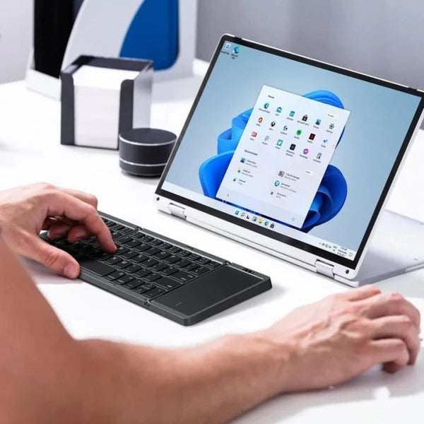 Clavier Bluetooth pliable avec pavé tactile (CI)