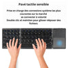 Clavier Bluetooth pliable avec pavé tactile