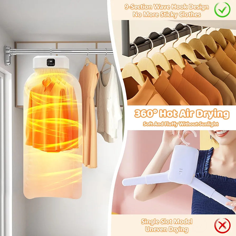 Sèche-Vêtements Électrique – Dites Adieu aux Vêtements Humides en Quelques Minutes !